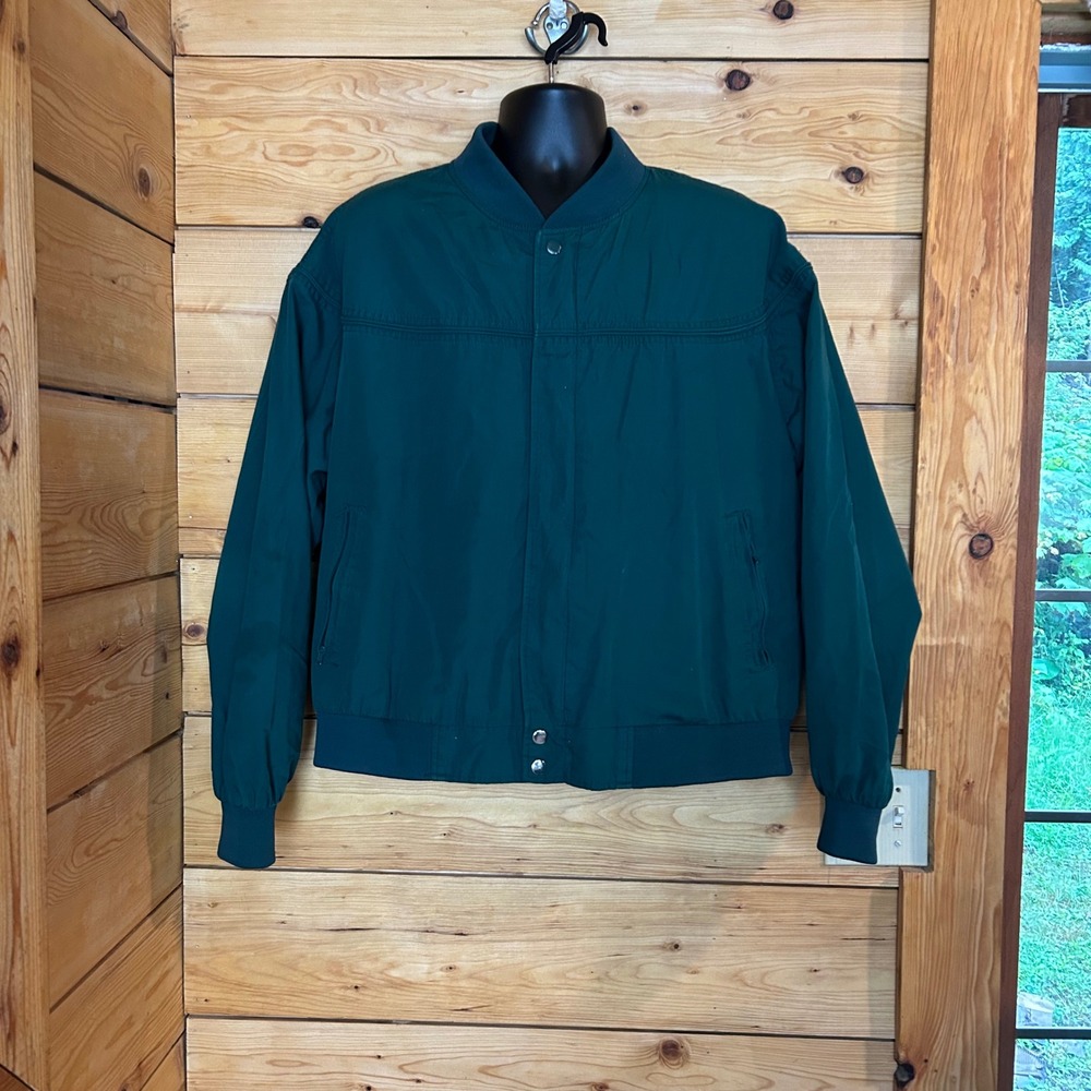 Vintage Harrington Bomber Jacket Mens X-Large Teal Green Retro Knightsbridge